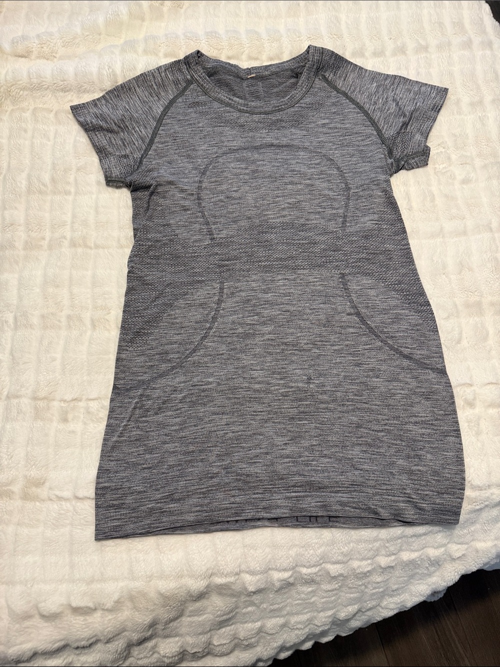 lululemon athletica Gray Short Sleeve Seam Detail Tee